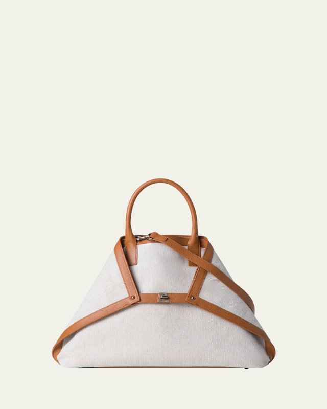 Ai Canvas & Leather Tote Bag